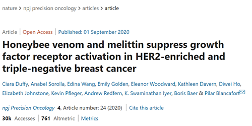 攻克三阴性乳腺癌，蜜蜂毒液竟是要害？